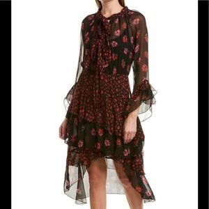 The kooples perseverance silk midi dress